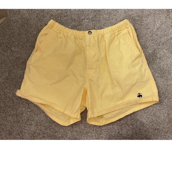 Brooks Brothers Yellow Drawstring Elastic Waist Swim Trunks, M - Picture 1 of 6
